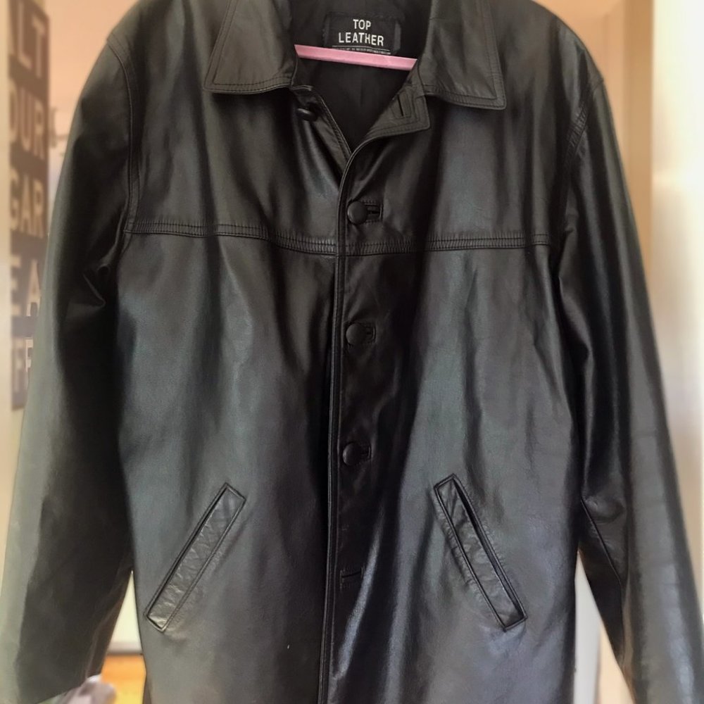 Men's XL Leather Jacket (Handmade)